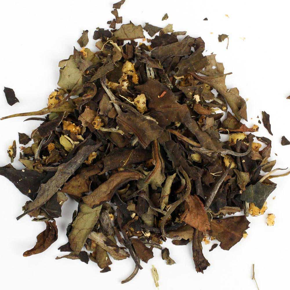 Pfirsich Holunderblüten Weißer Tee aromatisiert 