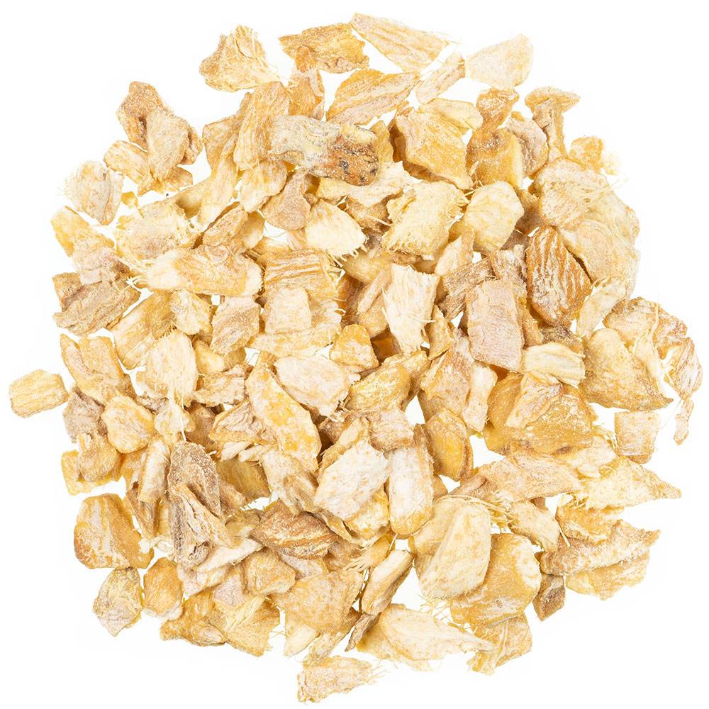 Ingwer geschält, geschnitten