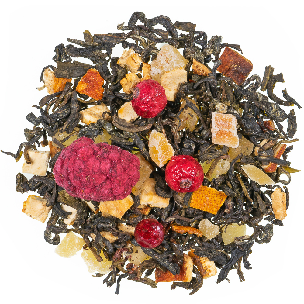 Baba´s Hexenschmaus Grüntee-Mischung mit Fruchtstücken, aromatisiert
